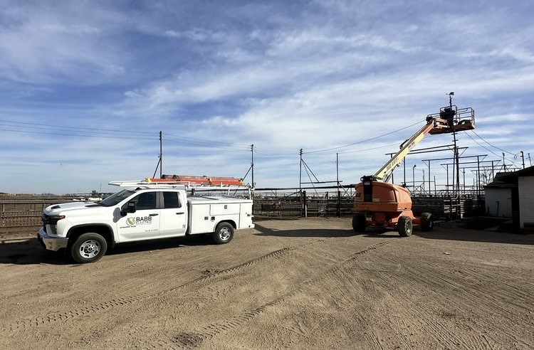 Babb Electric service truck at industrial job site in Imperial Valley
